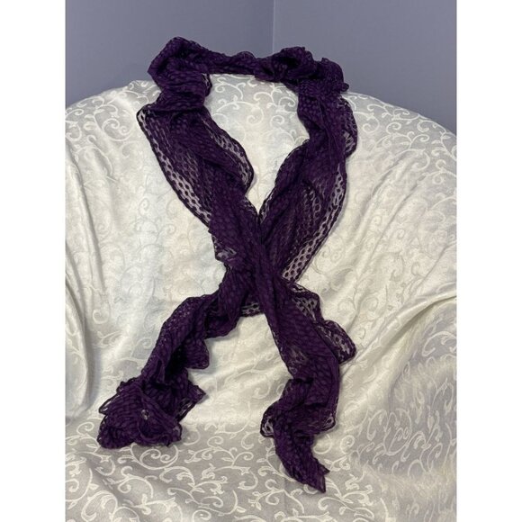 unbranded Accessories - NWT Purple Swiss Mesh Scarf Sheer Statement Piece Layering Spring Summer Fall